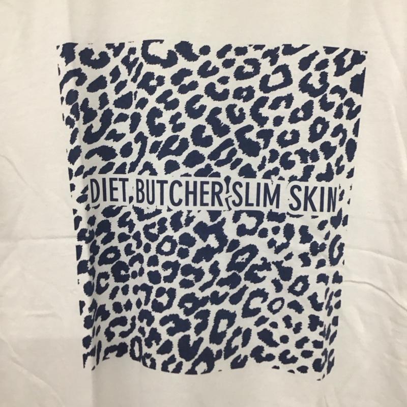 ダイエットブッチャー スリムスキン DIET BUTCHER SLIM SKIN Tシャツ 半袖 半袖カットソー プリントTシャツ クルーネックカットソー FREE プリント 白 / ホワイト / white メンズ USED 古着 中古 10151778