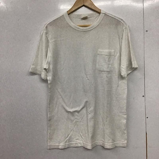 チャンピオン Campion Tシャツ 半袖 半袖カットソー 無地Tシャツ クルーネックカットソー L ロゴ、文字 白 / ホワイト / white メンズ USED 古着 中古 10151780