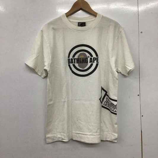 アベイシングエイプ A BATHING APE Tシャツ 半袖 半袖カットソー プリントTシャツ クルーネックカットソー M プリント 白 / ホワイト / white メンズ USED 古着 中古 10151781