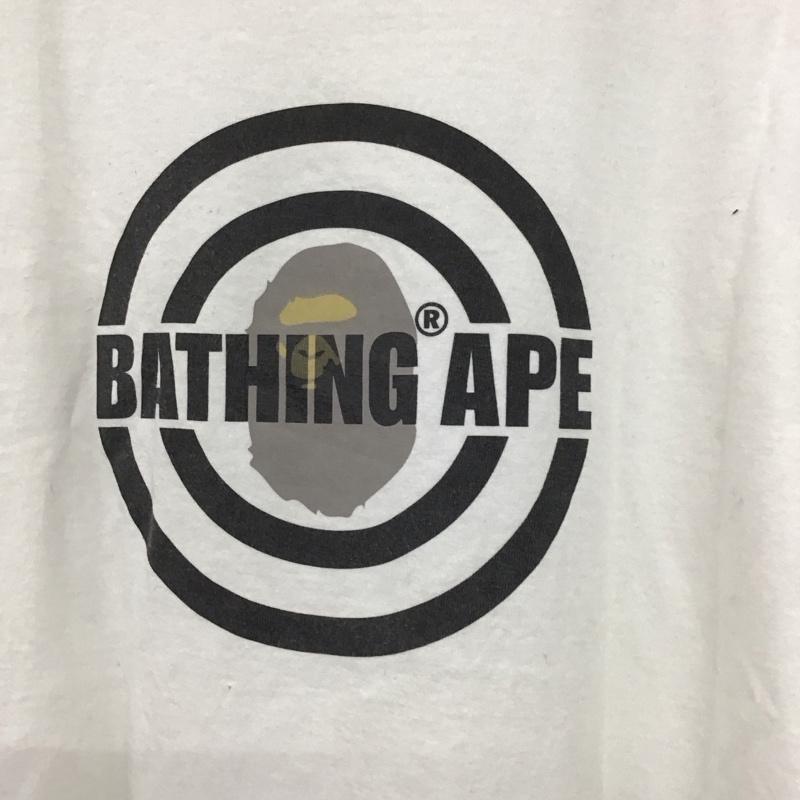 アベイシングエイプ A BATHING APE Tシャツ 半袖 半袖カットソー プリントTシャツ クルーネックカットソー M プリント 白 / ホワイト / white メンズ USED 古着 中古 10151781