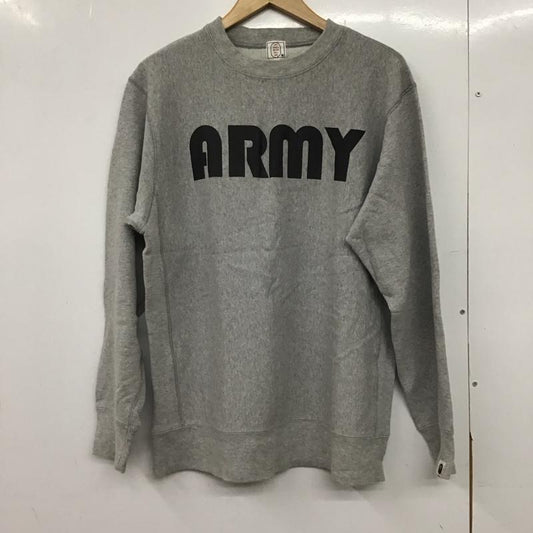 アベイシングエイプ A BATHING APE トレーナー 長袖 長袖トレーナー スウェット クルーネック プルオーバー M ロゴ、文字 灰 / グレー / gray メンズ USED 古着 中古 10151782