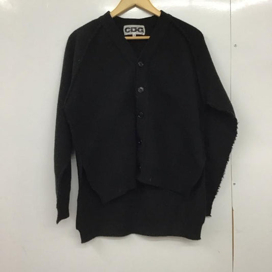 コムデギャルソン COMME des GARCONS カーディガン 長袖 長袖ニットカーディガン 前ボタン ノーカラー M 無地 黒 / ブラック / black メンズ USED 古着 中古 10151784