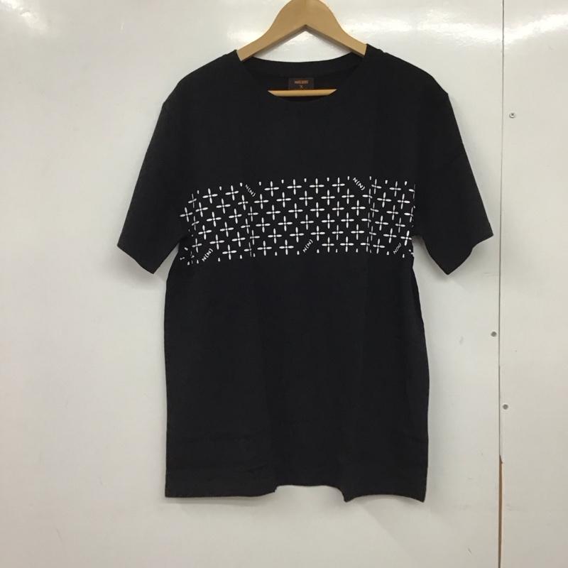 ナンバーナイン NUMBER (N)INE Tシャツ 半袖 半袖カットソー プリントTシャツ クルーネックカットソー FREE プリント 黒 / ブラック / black メンズ USED 古着 中古 10151786