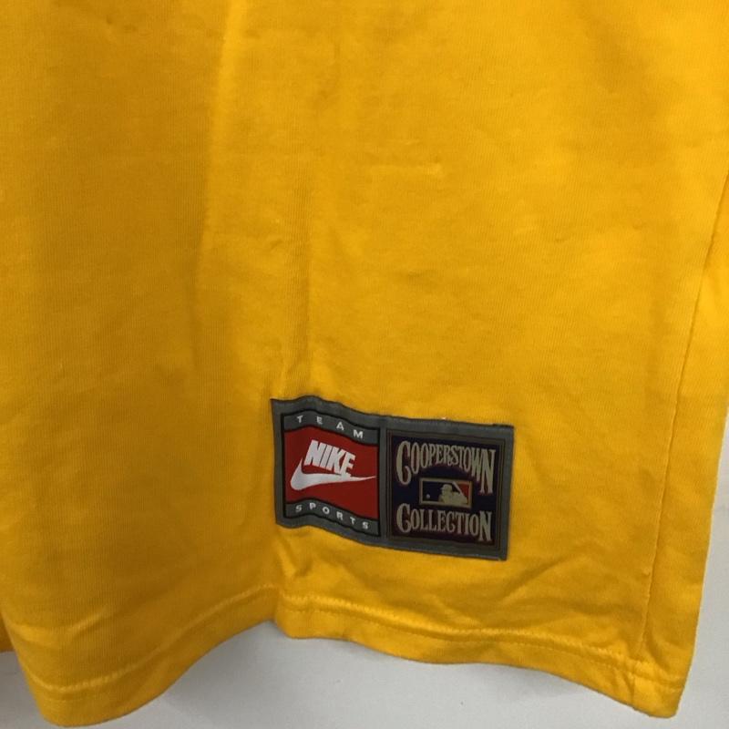 ナイキ NIKE Tシャツ 半袖 半袖カットソー プリントTシャツ クルーネックカットソー M ロゴ、文字 黄 / イエロー / yellow メンズ USED 古着 中古 10151787