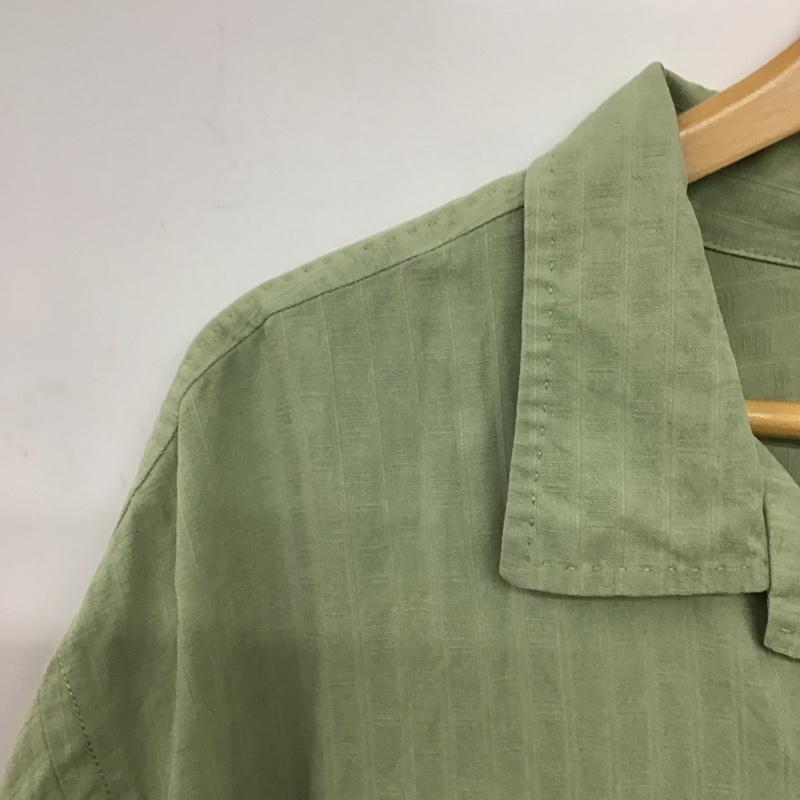 トミーバハマ Tommy Bahama シャツ、ブラウス 半袖 半袖シャツ 刺繍シャツ ポケットシャツ XL ロゴ、文字 X ストライプ カーキ / カーキ / khaki メンズ USED 古着 中古 10151789