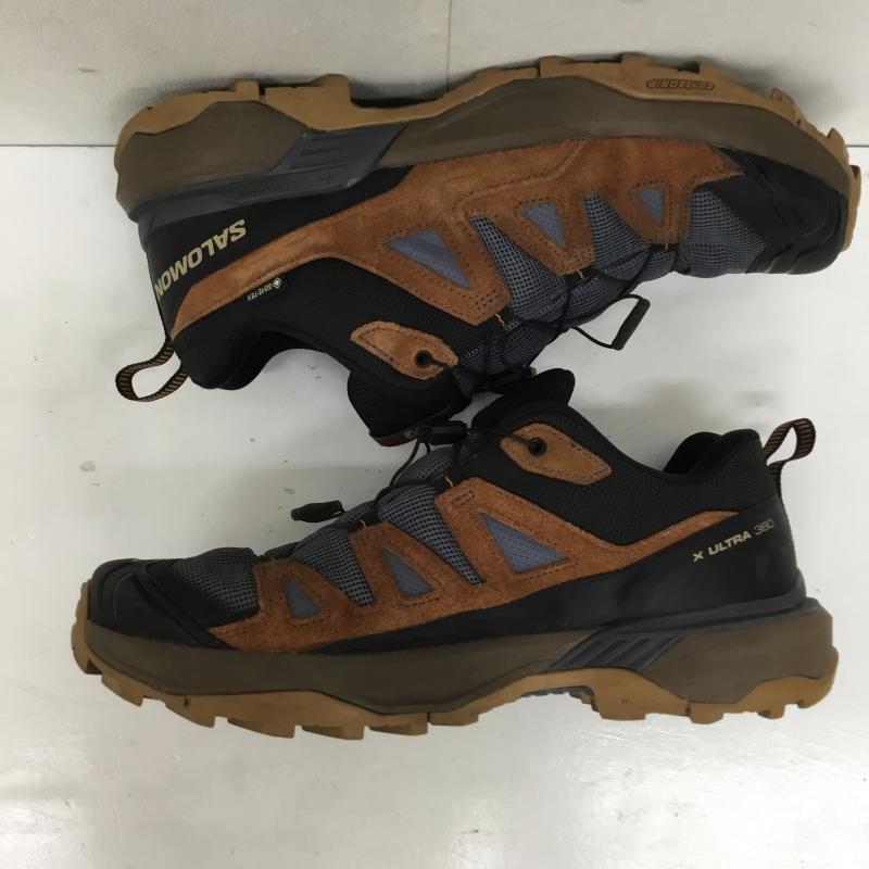 サロモン SALOMON スニーカー スニーカー ULTRA 360 LTR GTX 28.0cm ロゴ、文字 黒 / ブラック / black X 茶 / ブラウン / brown X 灰 / グレー / gray メンズ USED 古着 中古 10151791