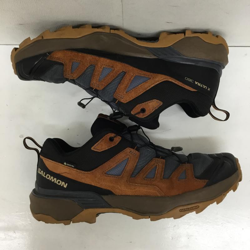 サロモン SALOMON スニーカー スニーカー ULTRA 360 LTR GTX 28.0cm ロゴ、文字 黒 / ブラック / black X 茶 / ブラウン / brown X 灰 / グレー / gray メンズ USED 古着 中古 10151791