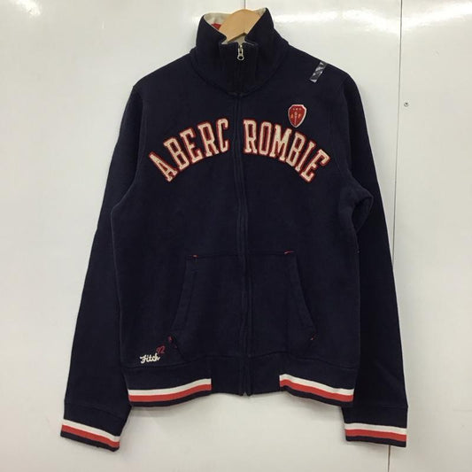 アバクロンビーアンドフィッチ ABERCROMBIE&FITCH トレーナー 長袖 長袖トレーナー スウェット ジップアップスウェット L ロゴ、文字 紺 / ネイビー / navy メンズ USED 古着 中古 10151804