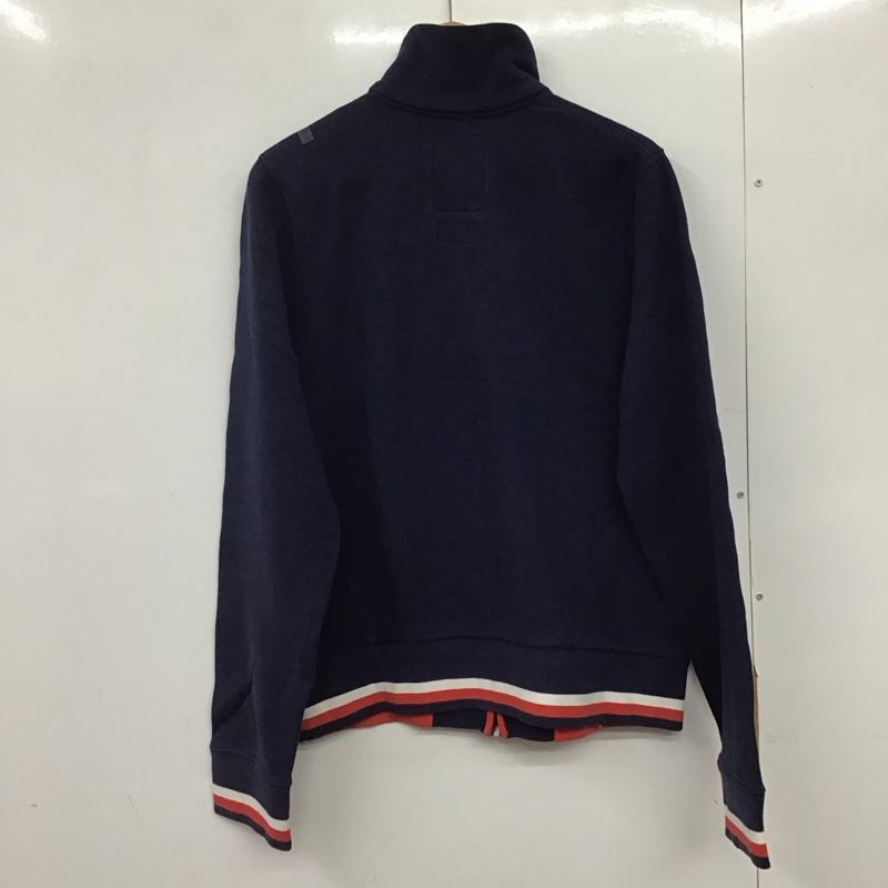アバクロンビーアンドフィッチ ABERCROMBIE&FITCH トレーナー 長袖 長袖トレーナー スウェット ジップアップスウェット L ロゴ、文字 紺 / ネイビー / navy メンズ USED 古着 中古 10151804