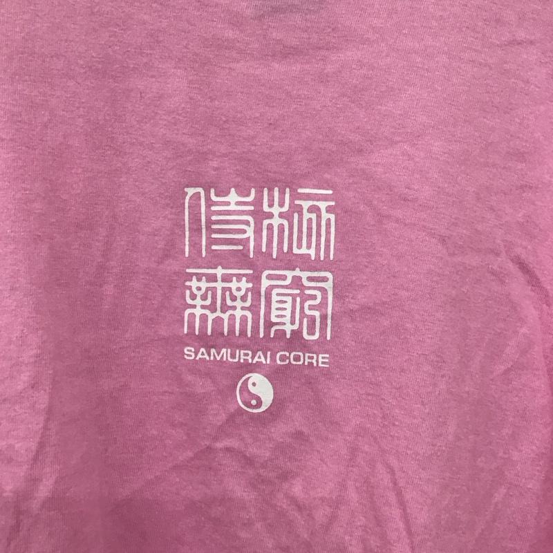 サムライコア SAMURAI CORE Tシャツ 半袖 半袖カットソー プリントTシャツ クルーネックカットソー ロゴ、文字 桃 / ピンク / pink メンズ USED 古着 中古 10151811