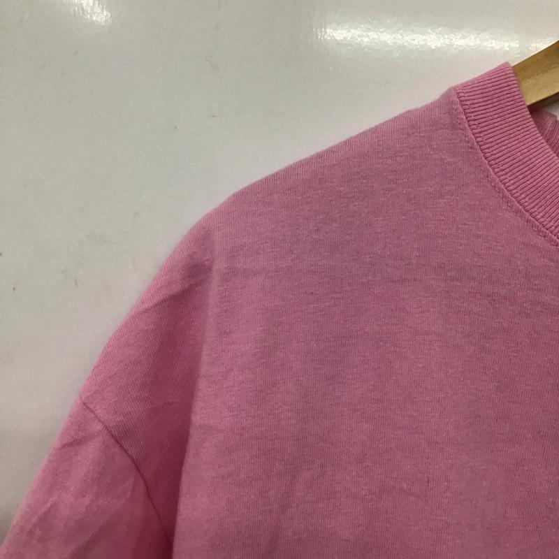 サムライコア SAMURAI CORE Tシャツ 半袖 半袖カットソー プリントTシャツ クルーネックカットソー ロゴ、文字 桃 / ピンク / pink メンズ USED 古着 中古 10151811