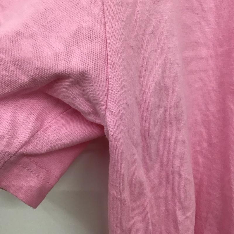 サムライコア SAMURAI CORE Tシャツ 半袖 半袖カットソー プリントTシャツ クルーネックカットソー ロゴ、文字 桃 / ピンク / pink メンズ USED 古着 中古 10151811