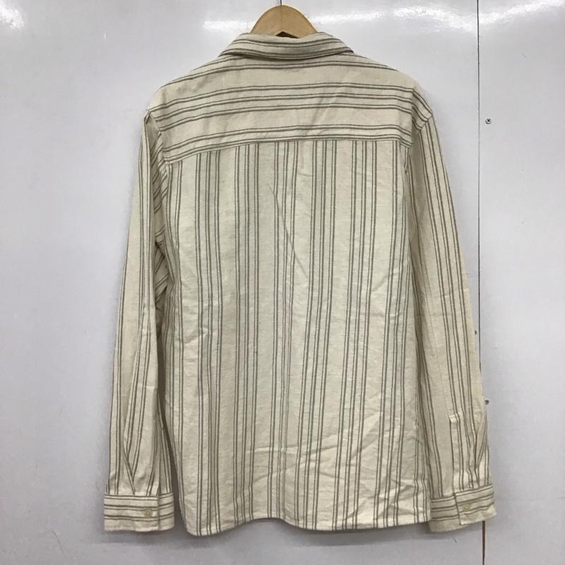 ザラ ZARA シャツ、ブラウス 長袖 長袖シャツ ストライプシャツ カラーシャツ M ストライプ アイボリー / アイボリー / メンズ USED 古着 中古 10151815