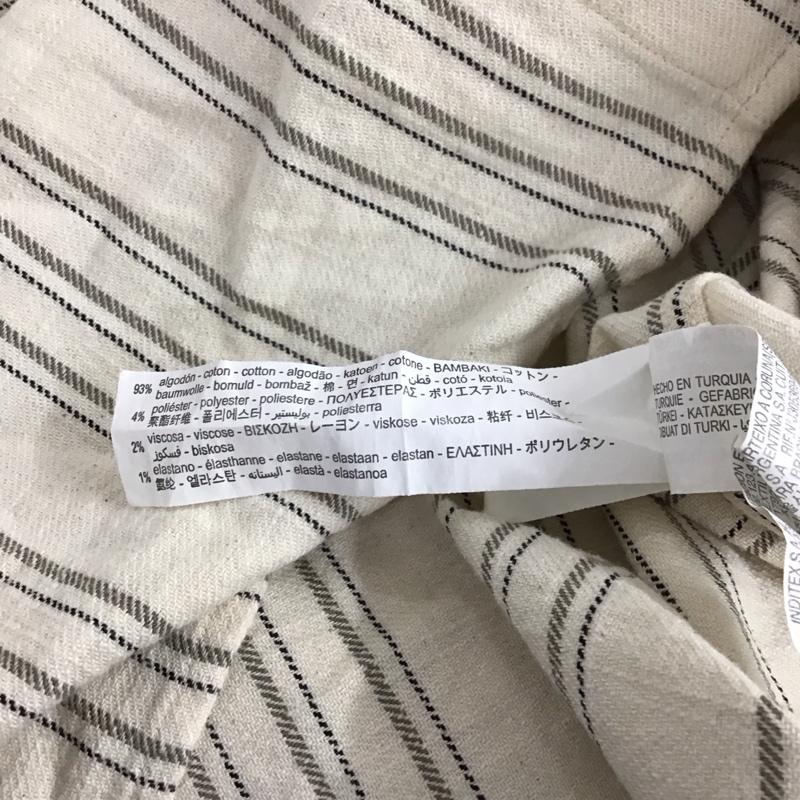 ザラ ZARA シャツ、ブラウス 長袖 長袖シャツ ストライプシャツ カラーシャツ M ストライプ アイボリー / アイボリー / メンズ USED 古着 中古 10151815