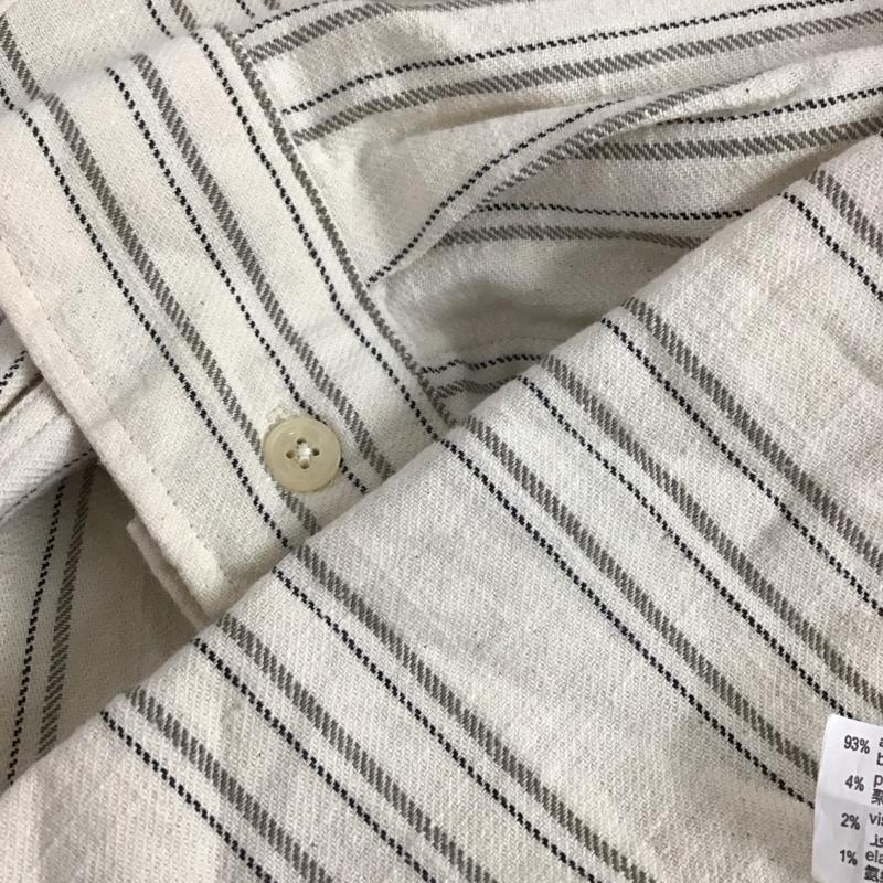 ザラ ZARA シャツ、ブラウス 長袖 長袖シャツ ストライプシャツ カラーシャツ M ストライプ アイボリー / アイボリー / メンズ USED 古着 中古 10151815