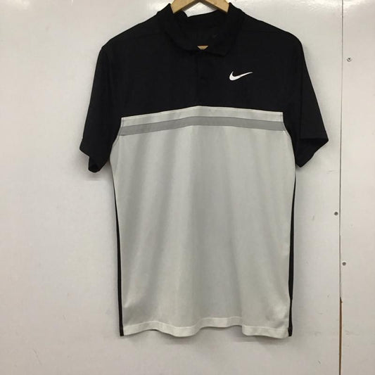 ナイキ NIKE ポロシャツ 半袖 dh0845-010 半袖ポロシャツ スポーツウェア S ロゴ、文字 白 / ホワイト / white X 黒 / ブラック / black メンズ USED 古着 中古 10151817