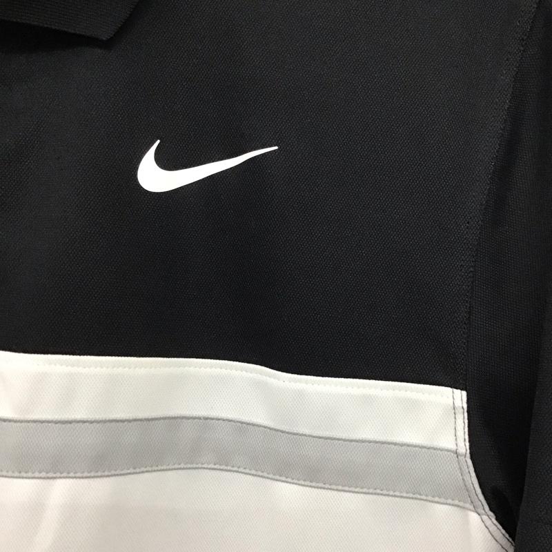 ナイキ NIKE ポロシャツ 半袖 dh0845-010 半袖ポロシャツ スポーツウェア S ロゴ、文字 白 / ホワイト / white X 黒 / ブラック / black メンズ USED 古着 中古 10151817