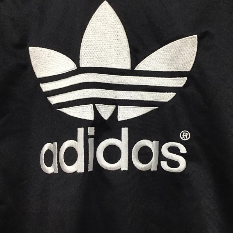 アディダス adidas ジャケット、上着 ジャンパー、ブルゾン ジップアップジャケット ジャージ 古着 100cm ロゴ、文字 黒 / ブラック / black メンズ USED 古着 中古 10151820