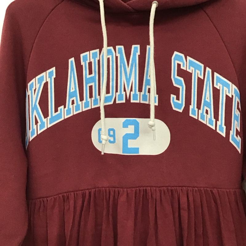 ロデオクラウンズ Rodeo Crowns ワンピース ロングスカート 420eam93-143v OKLAHOMAフーディカットワンピース FREE ロゴ、文字 えんじ / ワインレッド / dark red レディース USED 古着 中古 10151826