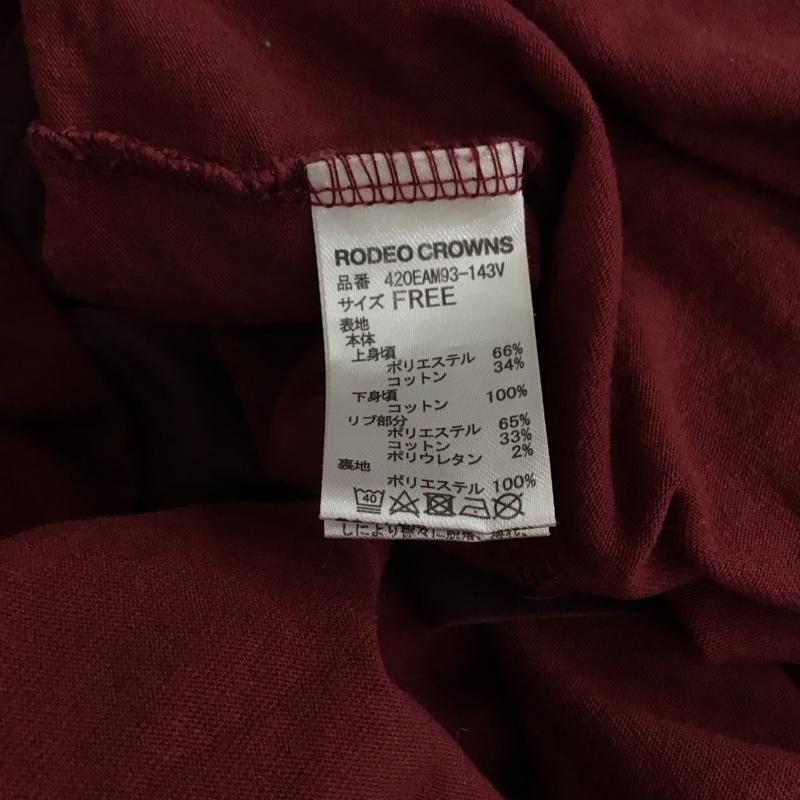 ロデオクラウンズ Rodeo Crowns ワンピース ロングスカート 420eam93-143v OKLAHOMAフーディカットワンピース FREE ロゴ、文字 えんじ / ワインレッド / dark red レディース USED 古着 中古 10151826