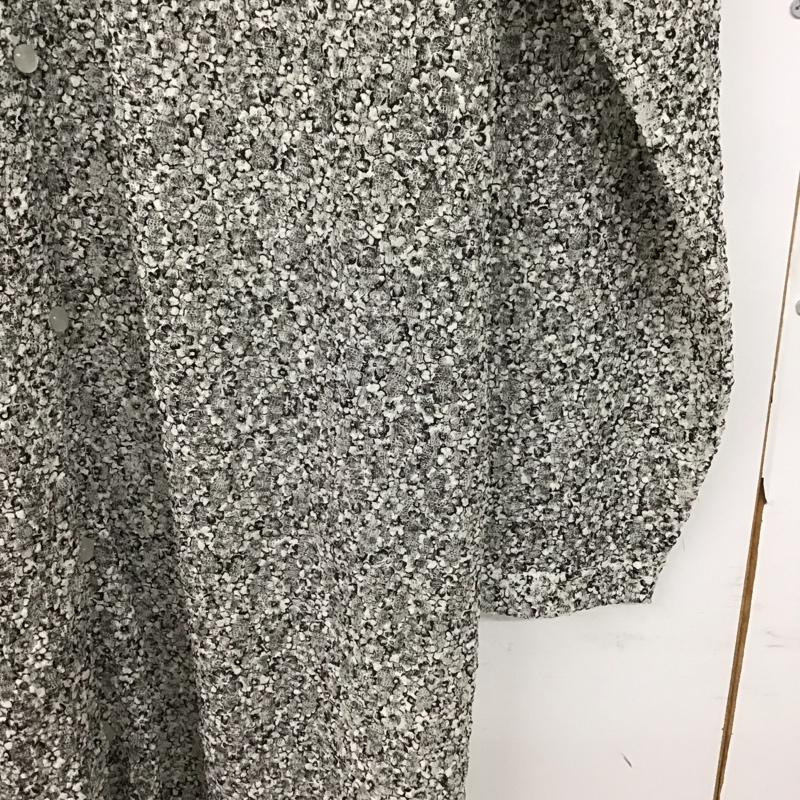 レプシィム LEPSIM ワンピース ロングスカート 長袖ロングワンピース フロントボタン 総柄 白 / ホワイト / white X 黒 / ブラック / black レディース USED 古着 中古 10151830