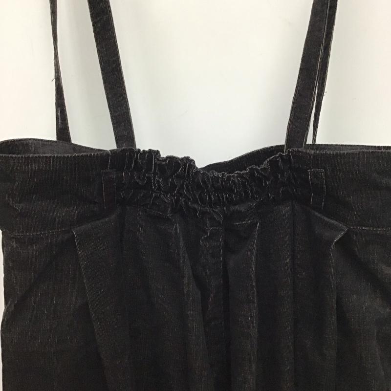 ニコアンド niko and... パンツ ワークパンツ、ペインターパンツ ミジンコールボリュームパンツ L 無地 黒 / ブラック / black レディース USED 古着 中古 10151831