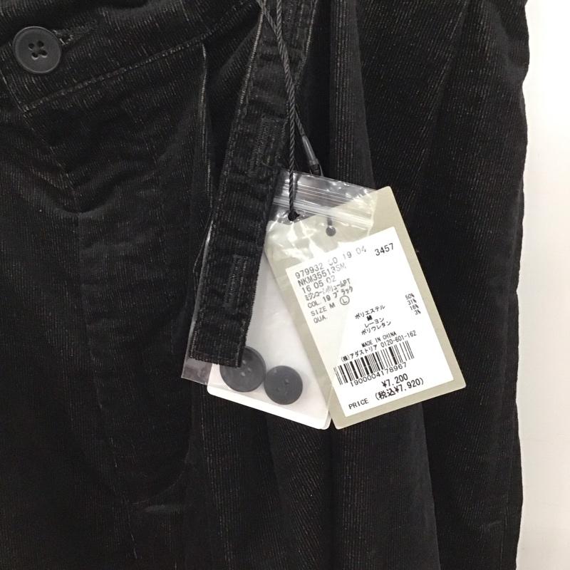 ニコアンド niko and... パンツ ワークパンツ、ペインターパンツ ミジンコールボリュームパンツ L 無地 黒 / ブラック / black レディース USED 古着 中古 10151831