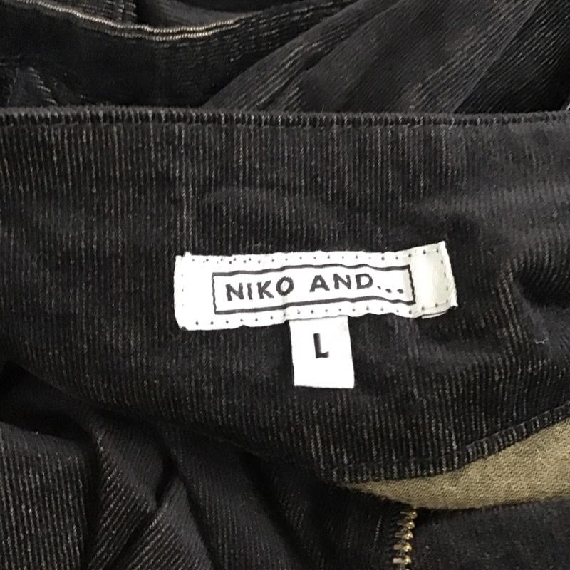 ニコアンド niko and... パンツ ワークパンツ、ペインターパンツ ミジンコールボリュームパンツ L 無地 黒 / ブラック / black レディース USED 古着 中古 10151831