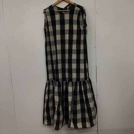 ミコアメリ MICOAMERI ワンピース ロングスカート ノースリーブワンピース ロングスカート フレアスカート FREE チェック 黒 / ブラック / black X ベージュ / ベージュ / beige レディース USED 古着 中古 10151832