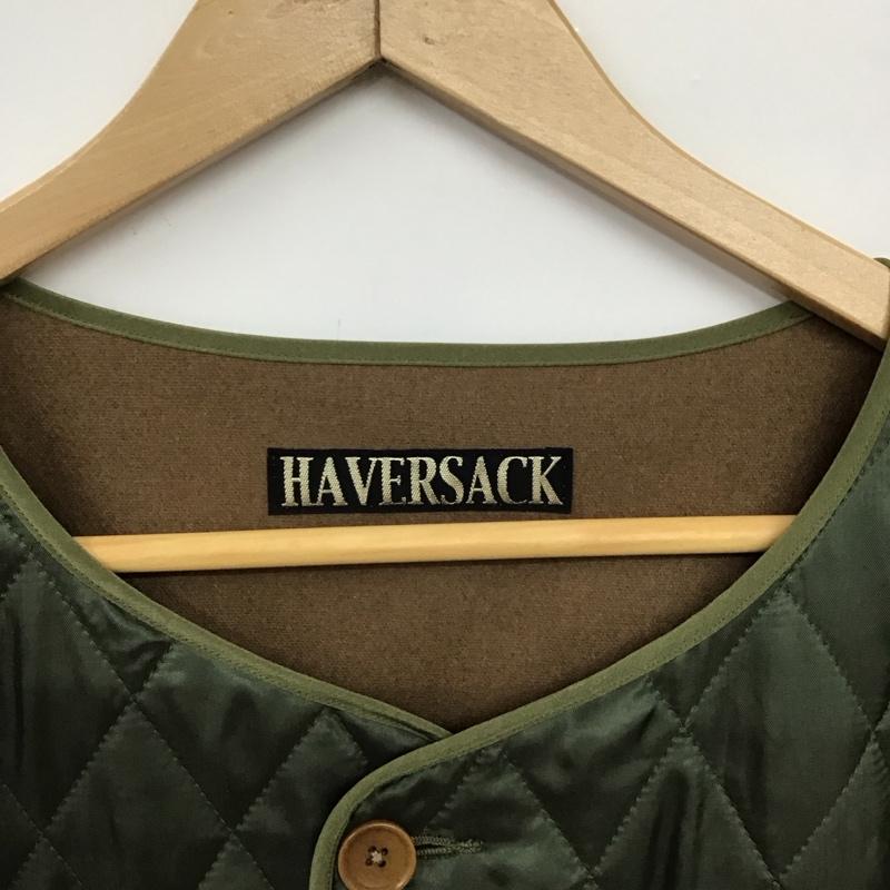 ハバーザック HAVERSACK ベスト ベスト ロングベスト フロントボタン FREE 無地 カーキ / カーキ / khaki X 茶 / ブラウン / brown メンズ USED 古着 中古 10151837