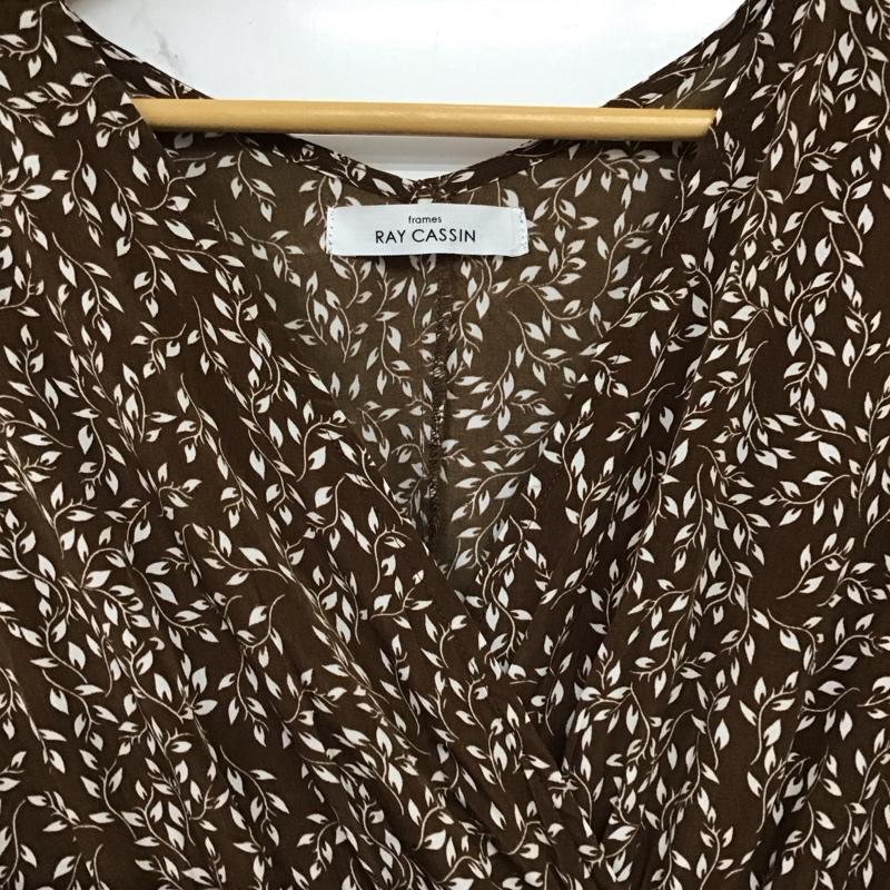 レイカズン Ray Cassin ワンピース ロングスカート 長袖ロングワンピース フレアスカート FREE 総柄 茶 / ブラウン / brown レディース USED 古着 中古 10151840