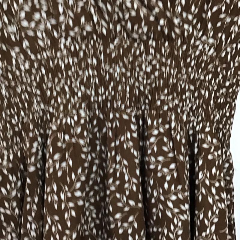 レイカズン Ray Cassin ワンピース ロングスカート 長袖ロングワンピース フレアスカート FREE 総柄 茶 / ブラウン / brown レディース USED 古着 中古 10151840