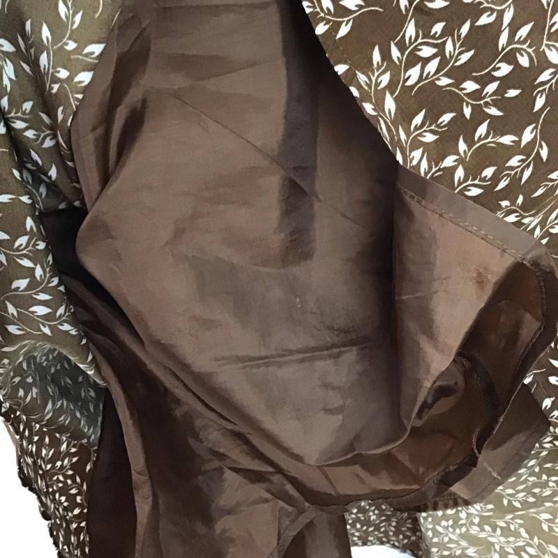 レイカズン Ray Cassin ワンピース ロングスカート 長袖ロングワンピース フレアスカート FREE 総柄 茶 / ブラウン / brown レディース USED 古着 中古 10151840