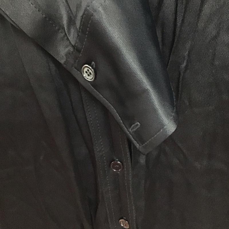 ザラ ZARA ワンピース ロングスカート 長袖シャツロングワンピース 前開 フロントボタン L 無地 黒 / ブラック / black レディース USED 古着 中古 10151842