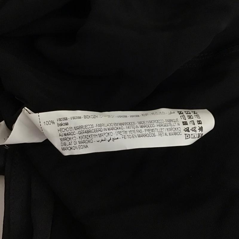 ザラ ZARA ワンピース ロングスカート 長袖シャツロングワンピース 前開 フロントボタン L 無地 黒 / ブラック / black レディース USED 古着 中古 10151842