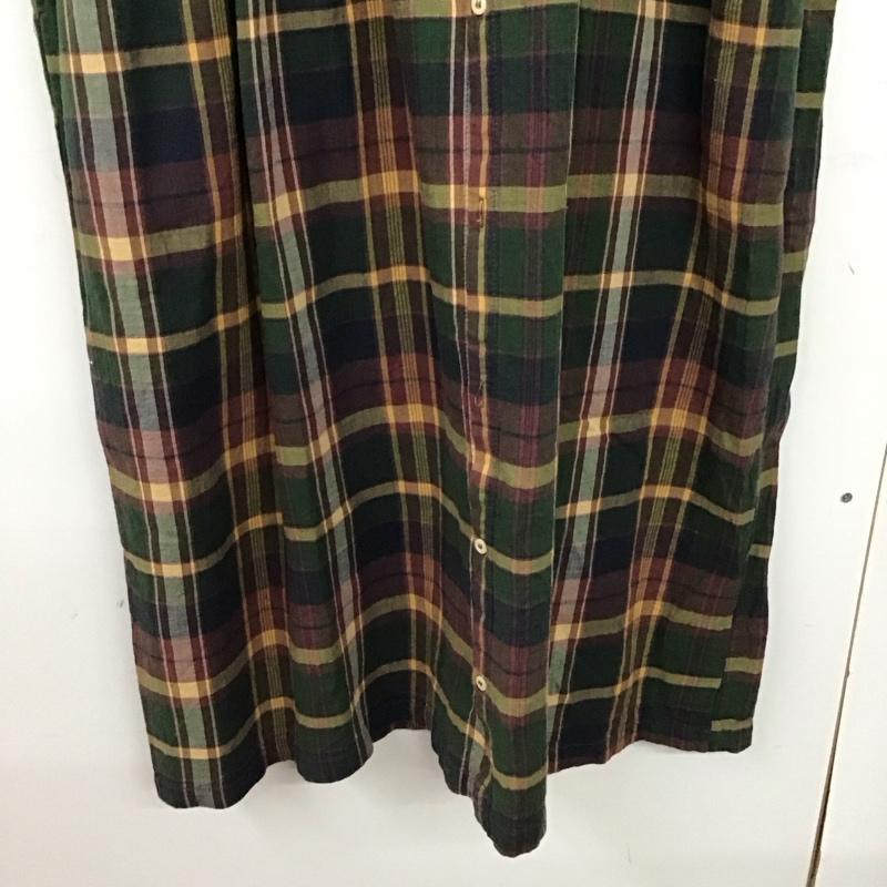 イチ ichi ワンピース ロングスカート 半袖シャツワンピース ロングワンピース 前開シャツワンピース チェック マルチカラー / マルチカラー / multicolor レディース USED 古着 中古 10151845