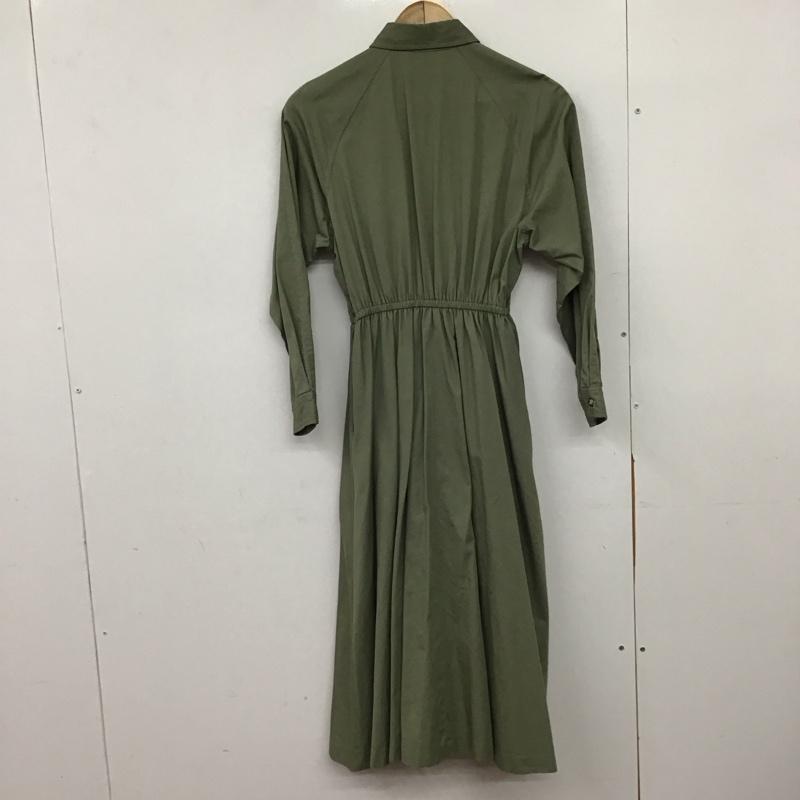 ブルックスブラザーズ BROOKS BROTHERS ワンピース ロングスカート 長袖シャツロングワンピース ウエスト切り替え 無地 カーキ / カーキ / khaki レディース USED 古着 中古 10151847