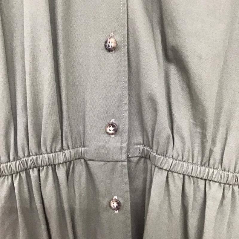 ブルックスブラザーズ BROOKS BROTHERS ワンピース ロングスカート 長袖シャツロングワンピース ウエスト切り替え 無地 カーキ / カーキ / khaki レディース USED 古着 中古 10151847