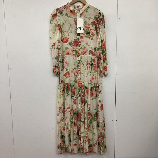 ザラ ZARA ワンピース ロングスカート 長袖シャツワンピース フロントボタン ロングワンピース M プリント マルチカラー / マルチカラー / multicolor レディース USED 古着 中古 10151849