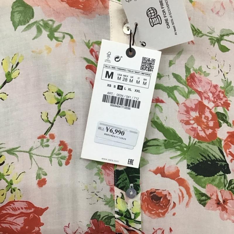 ザラ ZARA ワンピース ロングスカート 長袖シャツワンピース フロントボタン ロングワンピース M プリント マルチカラー / マルチカラー / multicolor レディース USED 古着 中古 10151849