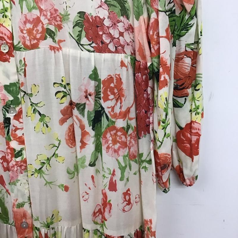 ザラ ZARA ワンピース ロングスカート 長袖シャツワンピース フロントボタン ロングワンピース M プリント マルチカラー / マルチカラー / multicolor レディース USED 古着 中古 10151849