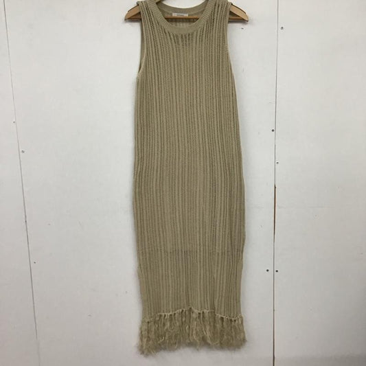 ジーナシス JEANASIS ワンピース ロングスカート ノースリーブロングワンピース タイトワンピース FREE  ベージュ / ベージュ / beige レディース USED 古着 中古 10151851