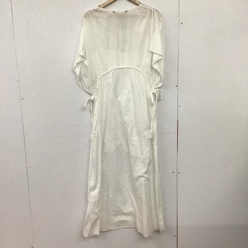 ザラ ZARA ワンピース ロングスカート ノースリーブロングワンピース フレアスカート XS ストライプ 白 / ホワイト / white レディース USED 古着 中古 10151856