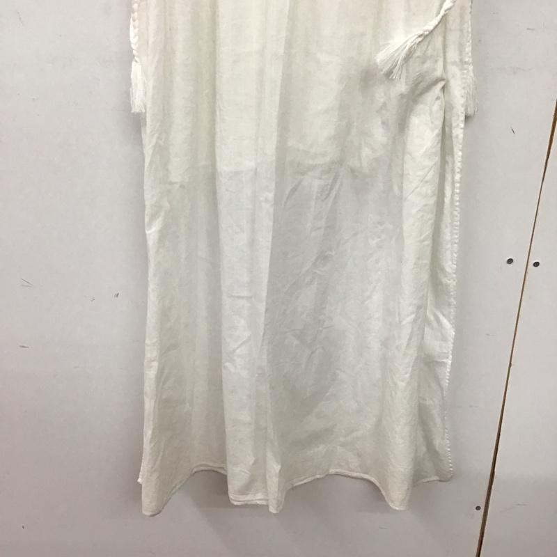 ザラ ZARA ワンピース ロングスカート ノースリーブロングワンピース フレアスカート XS ストライプ 白 / ホワイト / white レディース USED 古着 中古 10151856