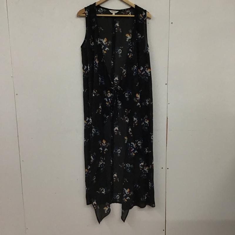 マウジー MOUSSY ワンピース ロングスカート 010ash30-2720 FLOWERシフォンジレ FREE プリント 黒 / ブラック / black レディース USED 古着 中古 10151858
