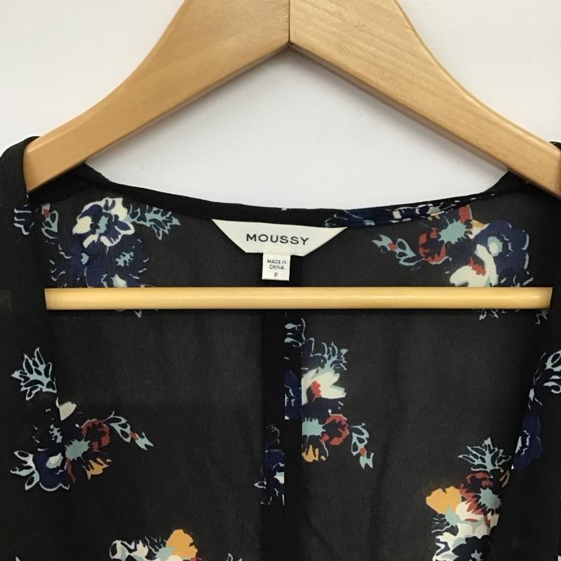 マウジー MOUSSY ワンピース ロングスカート 010ash30-2720 FLOWERシフォンジレ FREE プリント 黒 / ブラック / black レディース USED 古着 中古 10151858