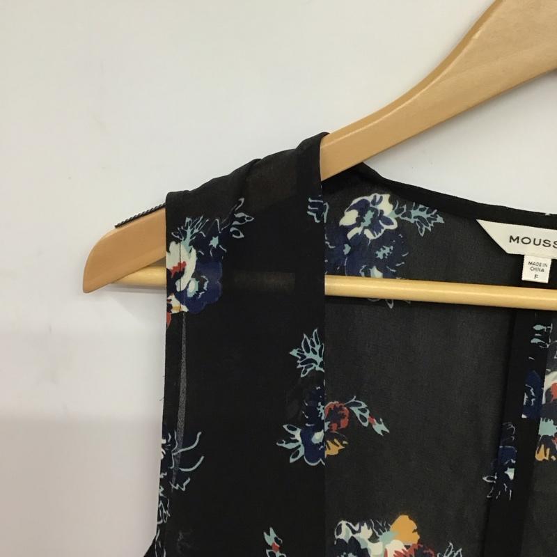 マウジー MOUSSY ワンピース ロングスカート 010ash30-2720 FLOWERシフォンジレ FREE プリント 黒 / ブラック / black レディース USED 古着 中古 10151858