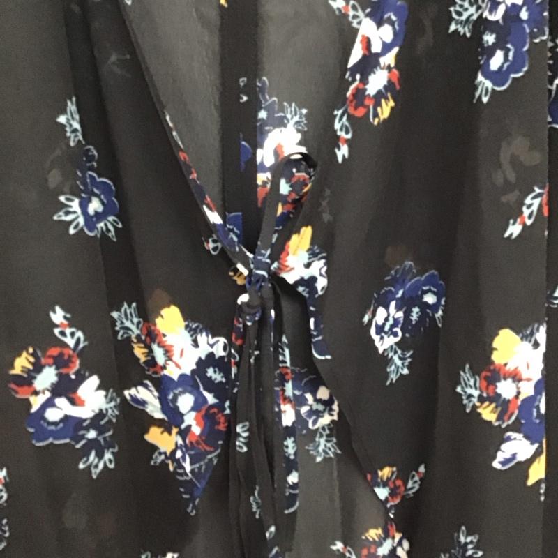 マウジー MOUSSY ワンピース ロングスカート 010ash30-2720 FLOWERシフォンジレ FREE プリント 黒 / ブラック / black レディース USED 古着 中古 10151858