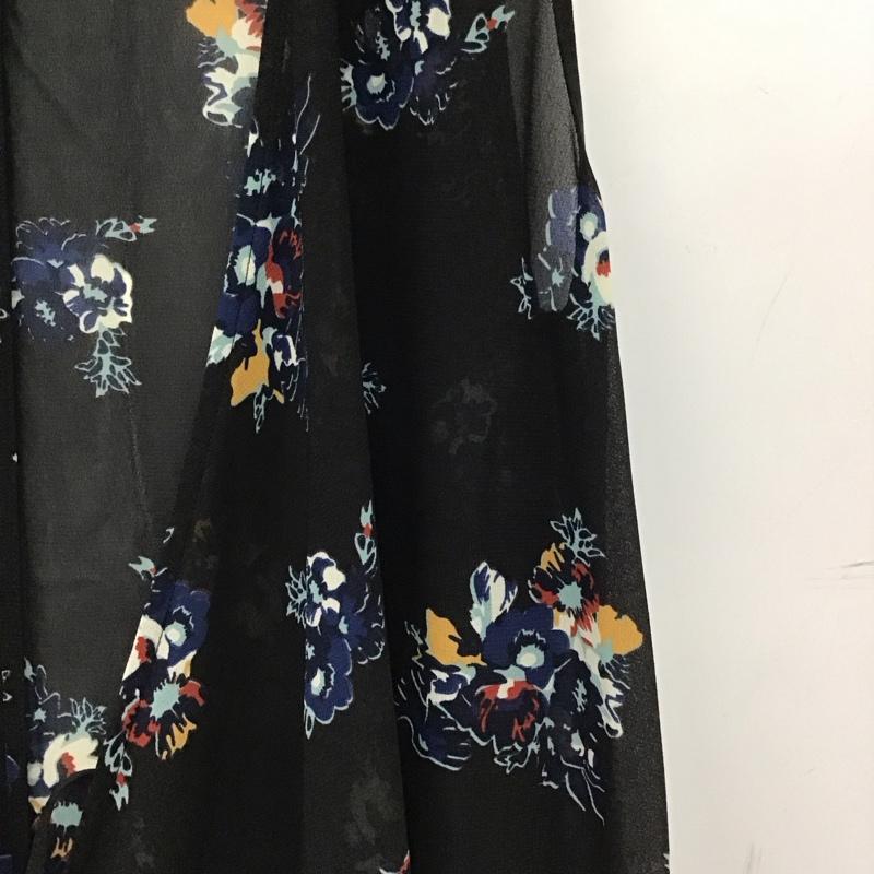マウジー MOUSSY ワンピース ロングスカート 010ash30-2720 FLOWERシフォンジレ FREE プリント 黒 / ブラック / black レディース USED 古着 中古 10151858