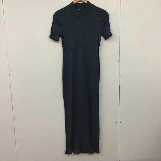 ザラ ZARA ワンピース ロングスカート 半袖ロングワンピース タイトワンピース L 無地 青 / ブルー / blue レディース USED 古着 中古 10151860